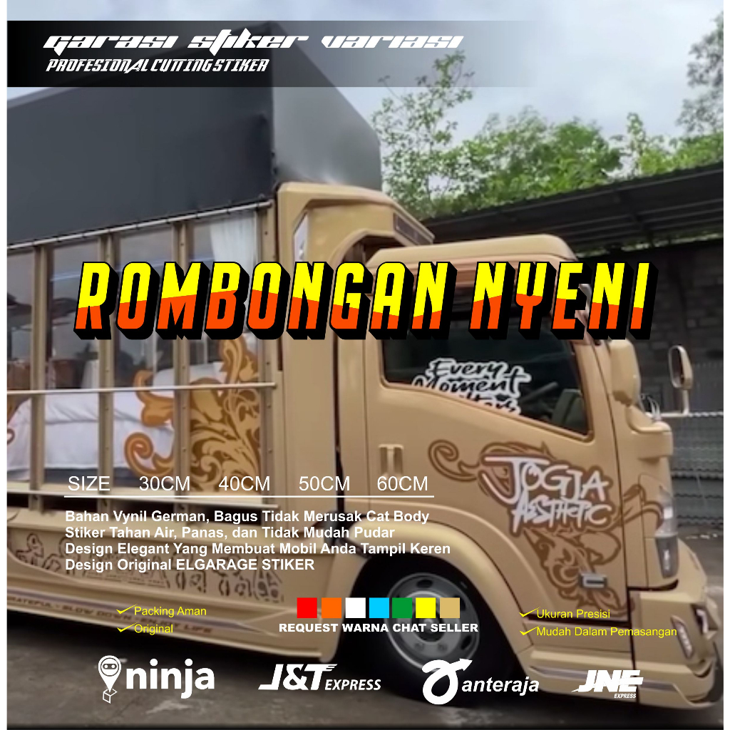 Stiker sticker variasi rombongan nyeni stiker variasi mobil truk pickup stiker rombongan nyeni