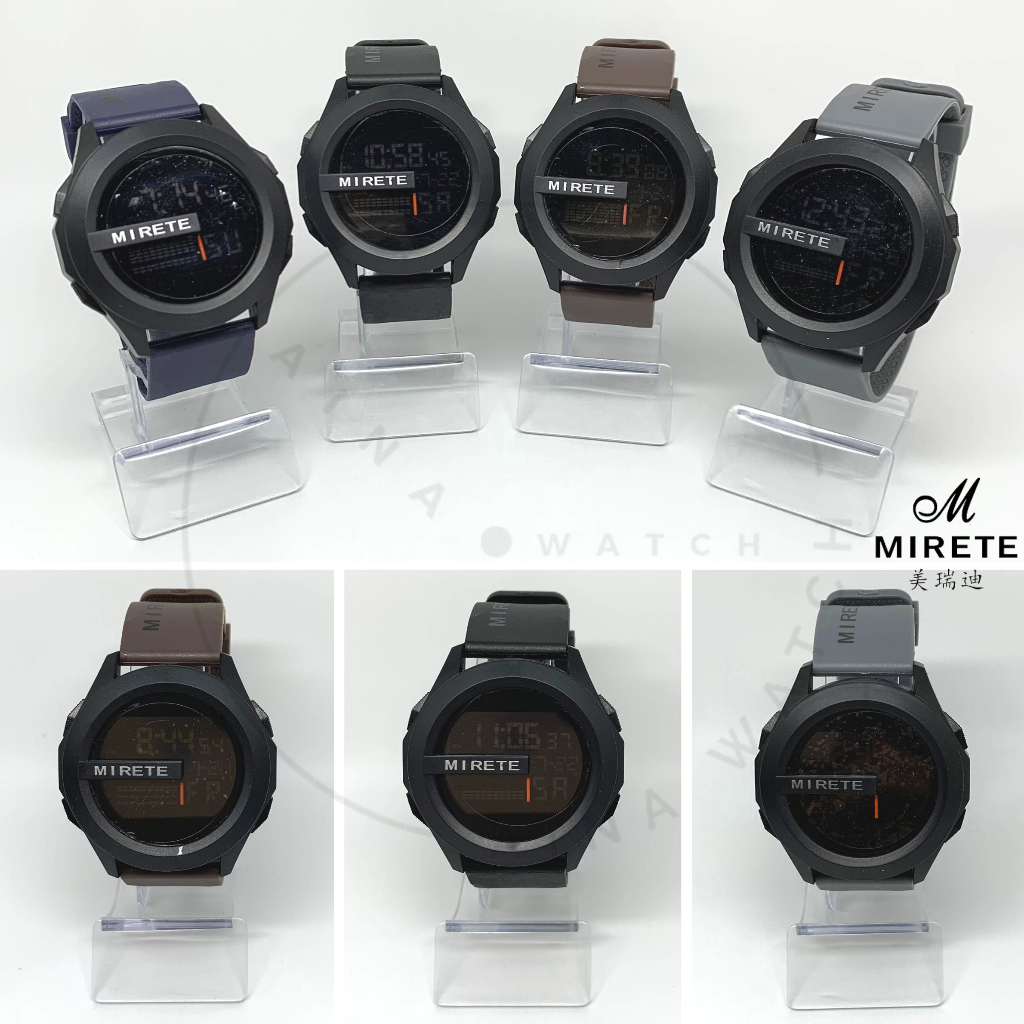 Jam Tangan MIRETE MRT-SP03 Fashion Sport Olahraga Cowok Strap Rubber Karet Mesin Digital LED