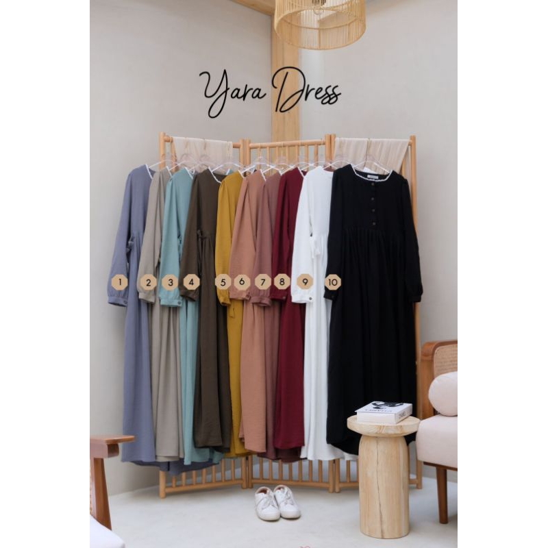 yara dress sabinabyselly / Basic abaya dress gamis daily polos syari wanita muslim