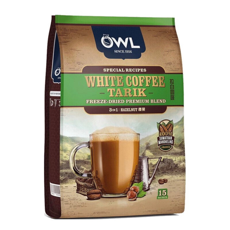 OWL White Coffee Tarik 3in1 Kopi Instant Arabia OWL White Coffee Tarik Halzenut