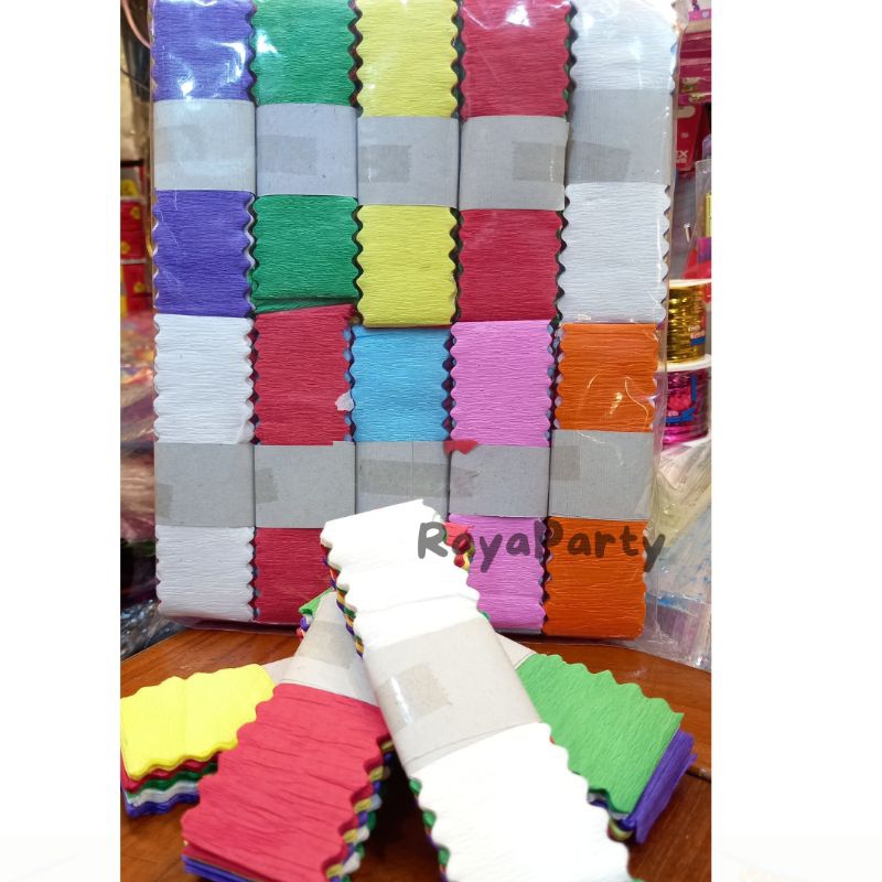 Kertas Krep Warna Warni Kecil 1pcs / Kertas Klobot Warna Warni / Kertas Dekorasi / Kertas Krep Poton