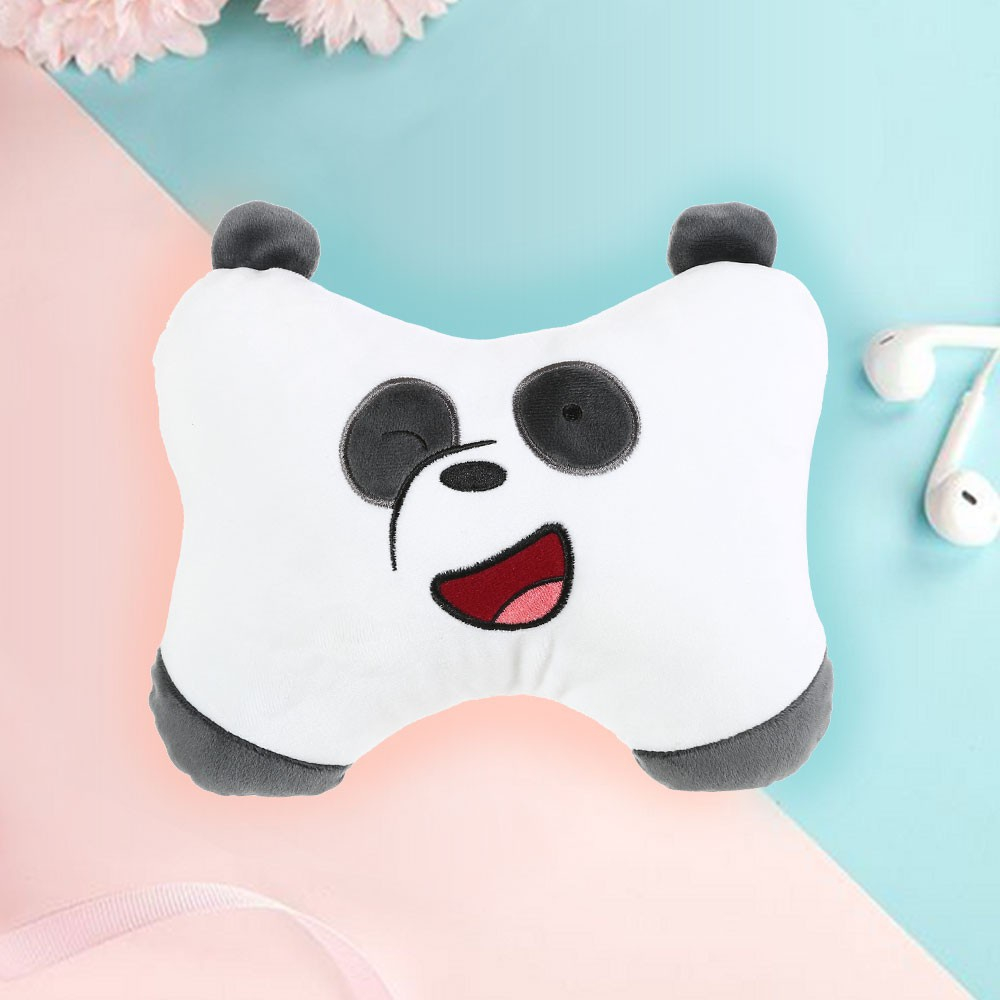 BONEKA BANTAL  We Bare Bears Buat Bantal Mobil Bantal Leher Mobil Bone-Pillow Karakter Lucu Bantal Sandaran Kepala Headrest