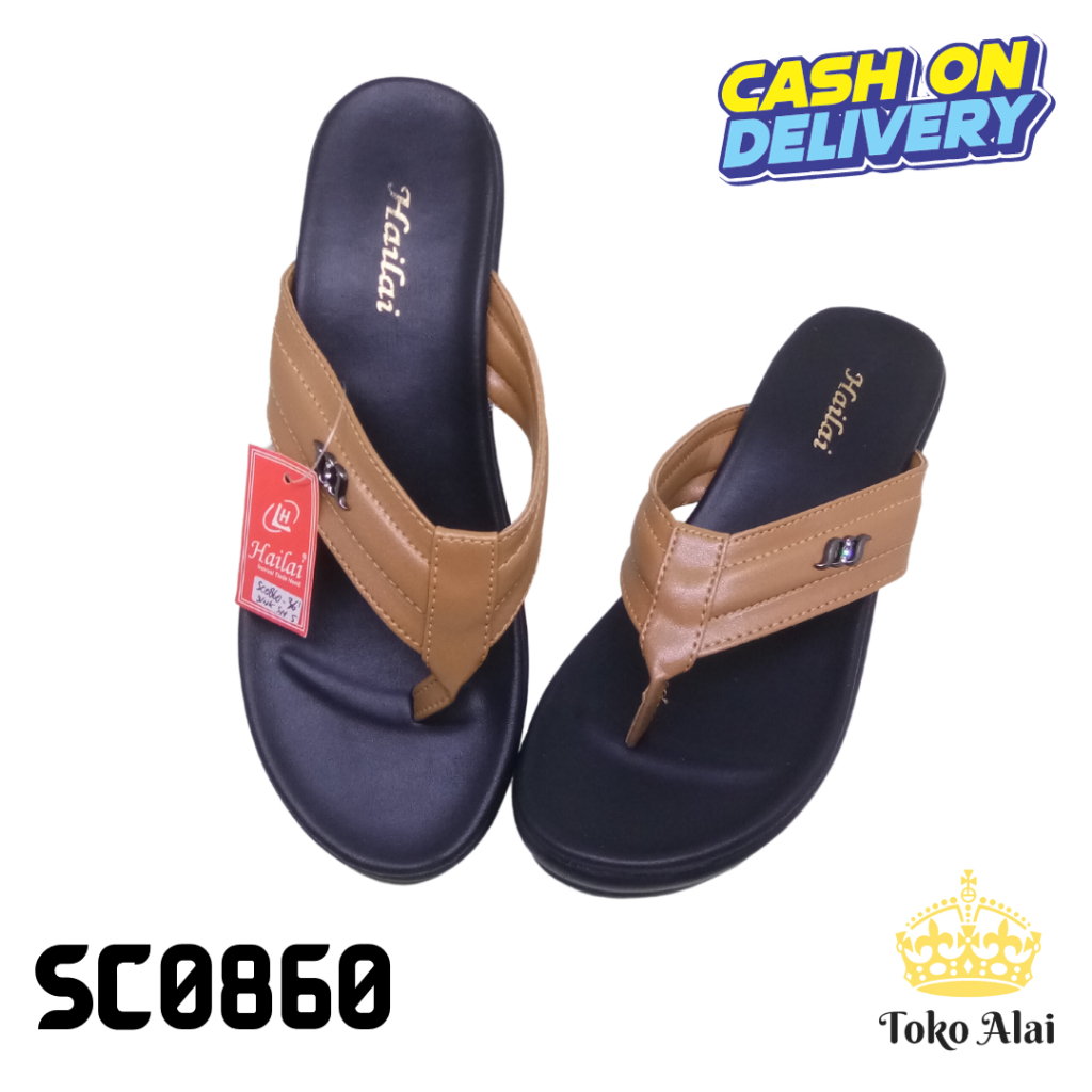 Sendal Jepit HAILAI ADC4 Sandal Fashion Wanita Cewek Asli Dengan Bantalan Empuk Sintesis SC0860