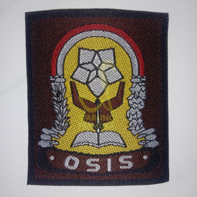 badge bed bad bet OSIS SMA SMK SMP SD bendera merah putih woven rajut bordir