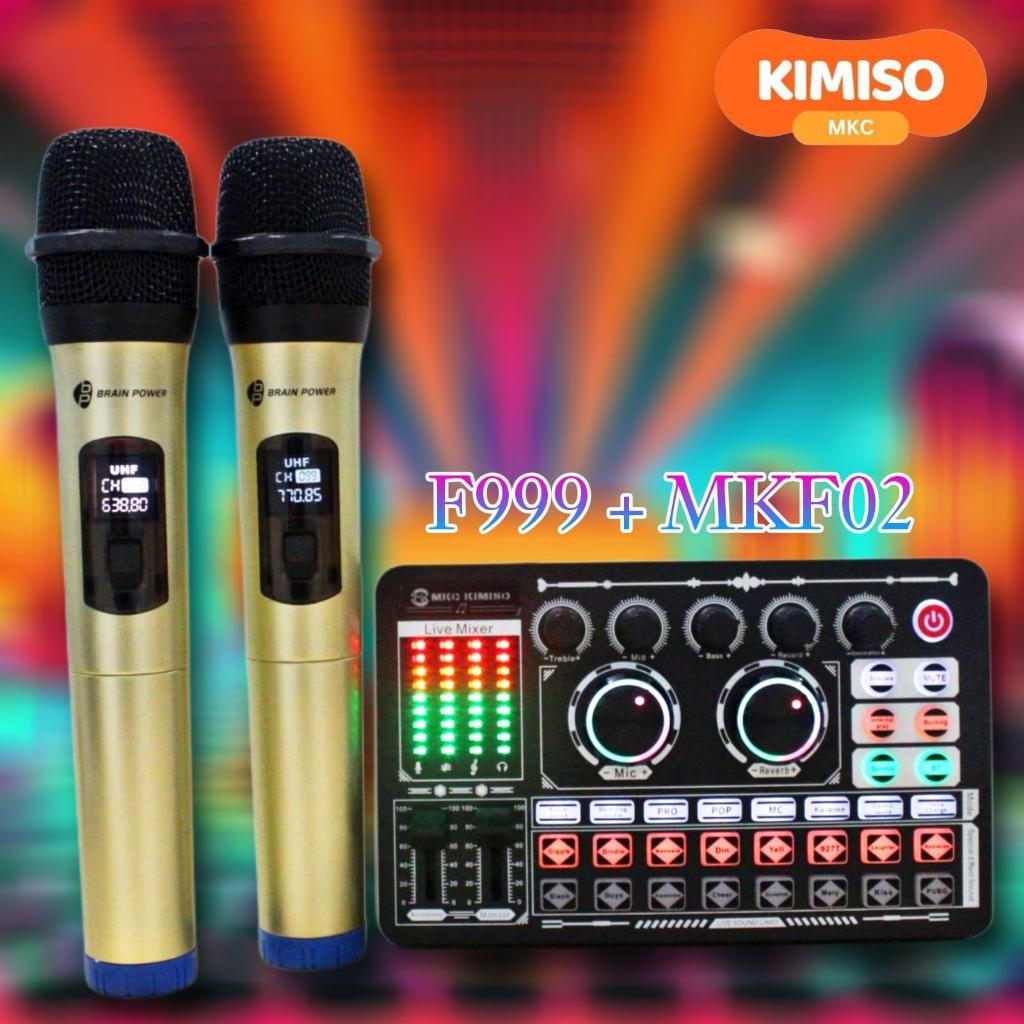 Soundcard F999+MKF 02 Two Wireless Microphone Full set