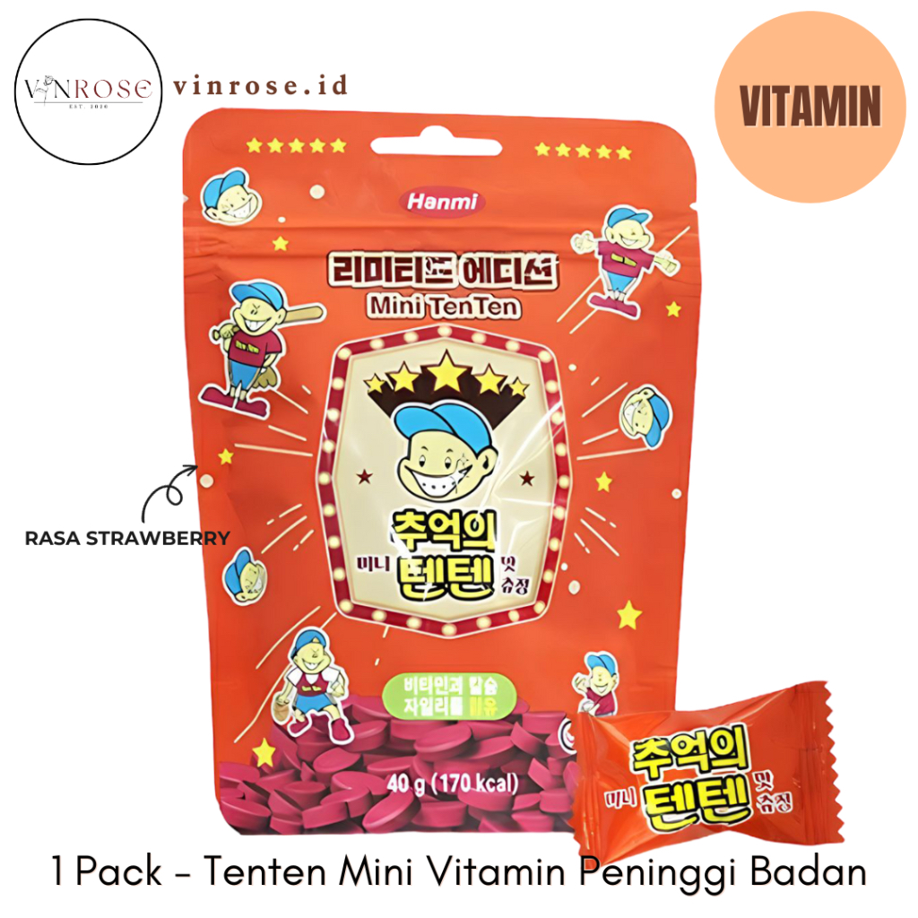 [1 Pack] Tenten Mini Vitamin Peninggi Badan Anak Korea/ Vitamin Kids