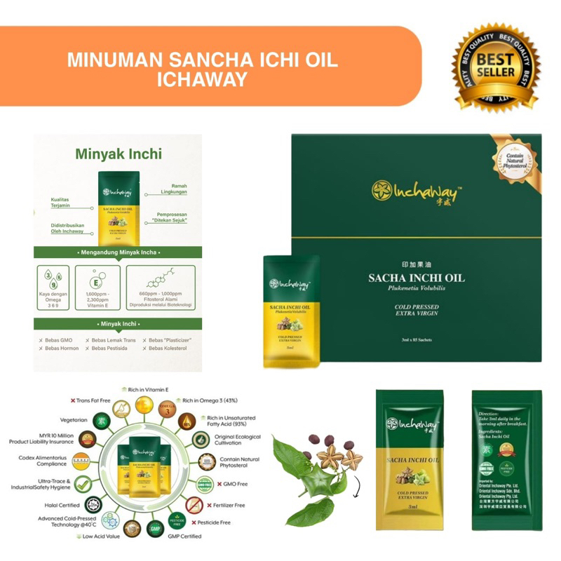 

Minuman Kesehatan Sacha inchi oil inchaway 3ml Original Halal