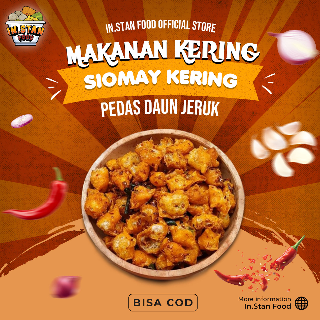 

IN.STAN FOOD | Siomay Kering - Batagor kering Pedas Daun jeruk 100gr