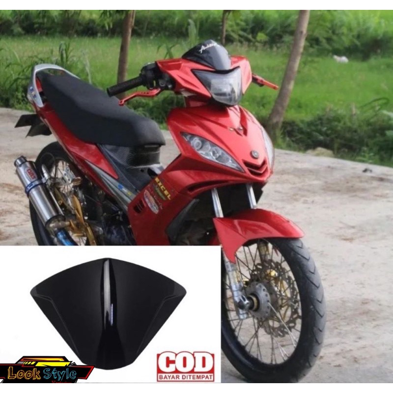 Visor yamaha jupiter mx old mx lama bahan tebal plus lem 3m doble tape pnp