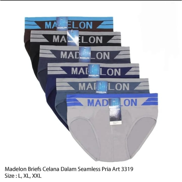 PROMO ISI 3 PCS CELANA DALAM SEGITIGA/ Cd pria dewasa BRIEF MADELONN BAHAN RAJUT/COD/GRATIS ONGKIR