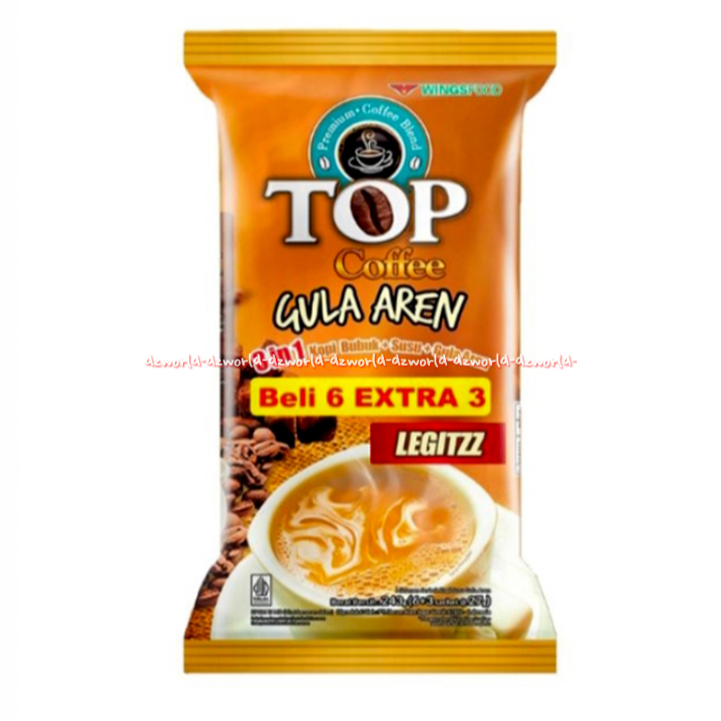 

Top Coffee 6sachet Gula Aren Legitzz 3in1 Kopi Bubuk Susu Brown Sugar Premium Blend Wings Food Topkopi