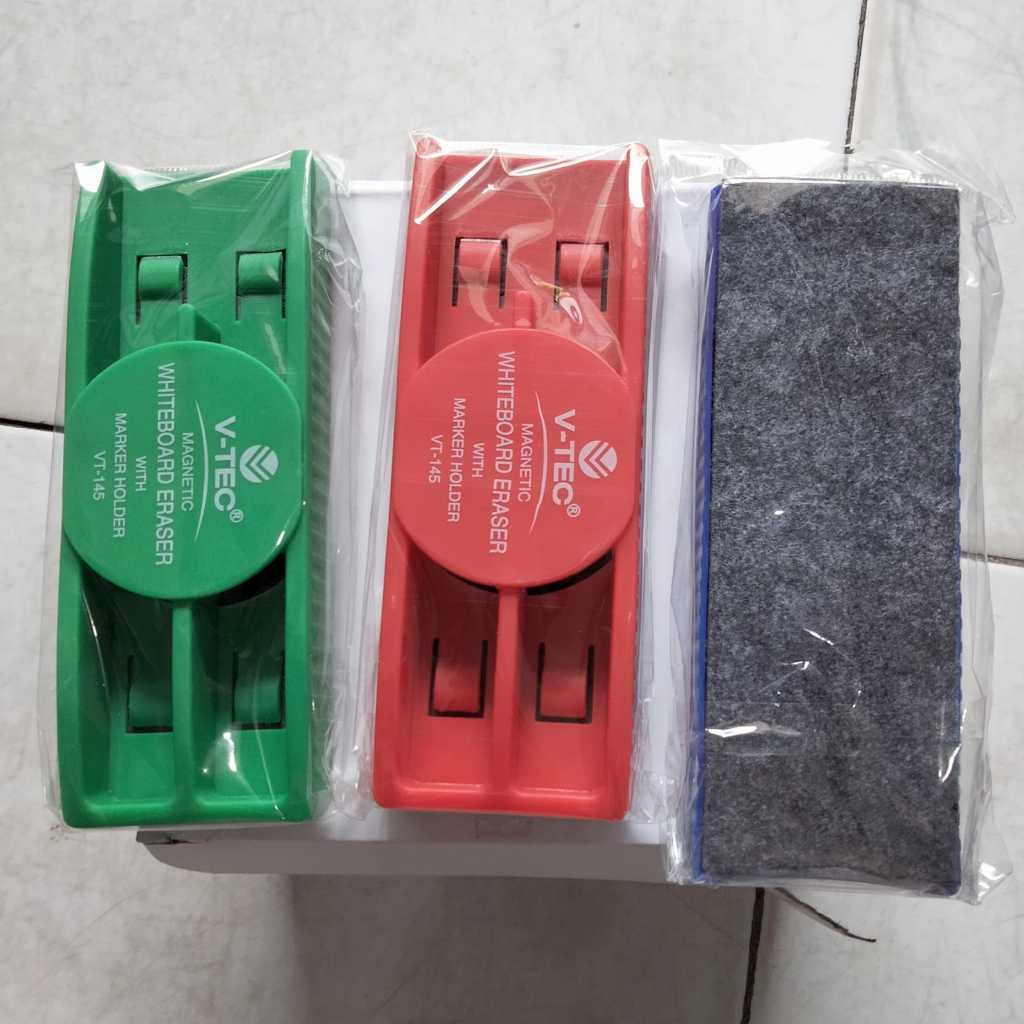 

Penghapus Whiteboard/Papan Tulis ada Magnet & Tempat Spidol Vtec