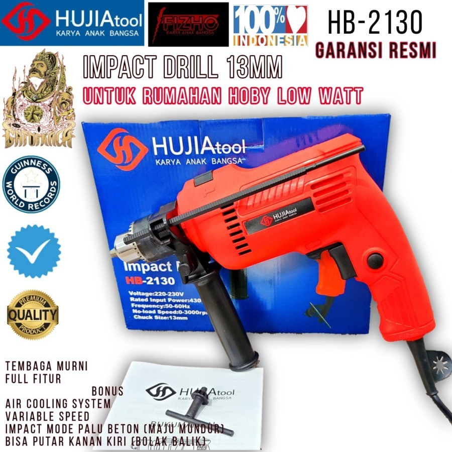 IMPACT DRILL 13MM HUJIA PRO 2130 BOR BETON 13MM HUJIA TOOLS HB2130  SKU HJ2130 BEST DEALS