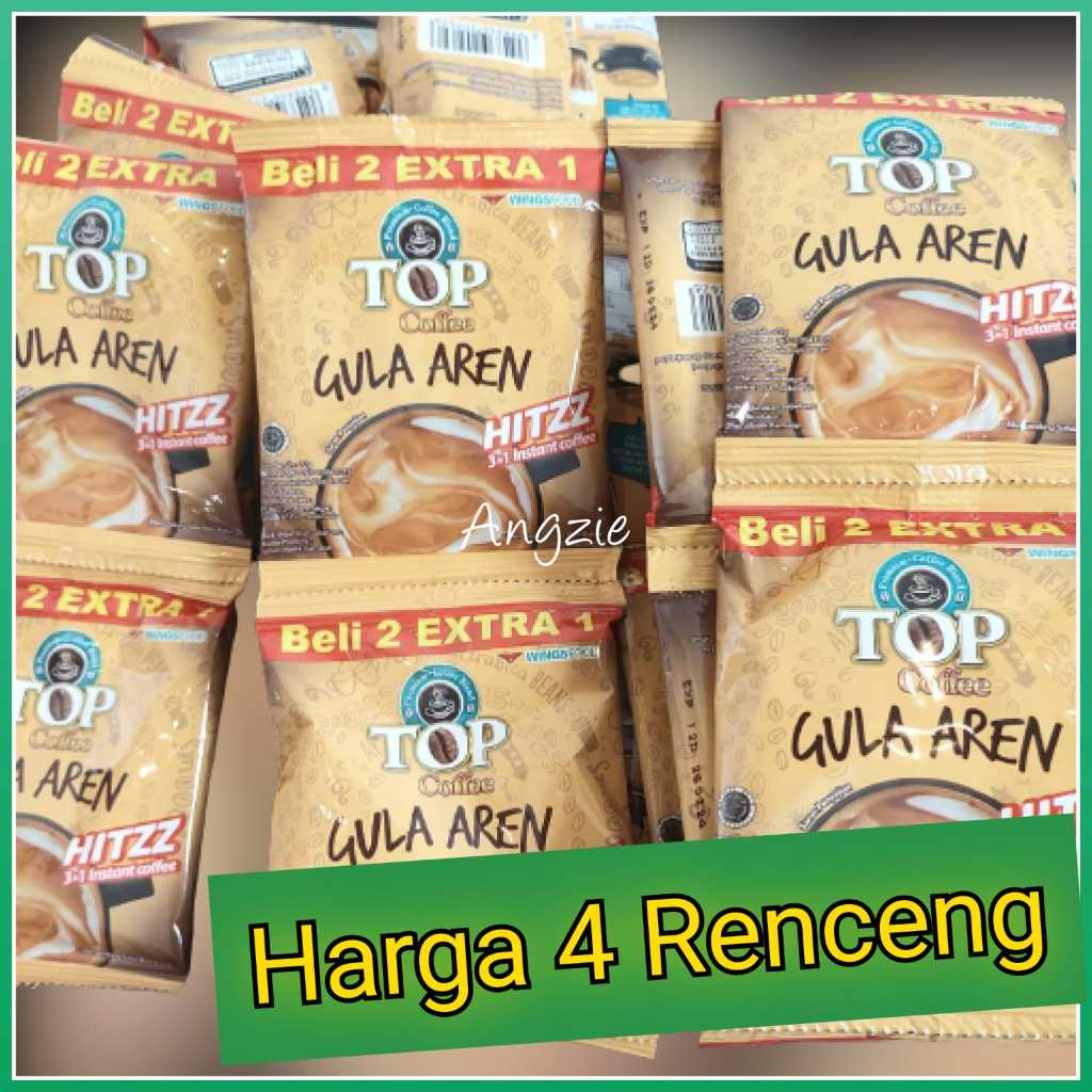 

4 RENCENG Top kopi Gula aren isi 60 sachet