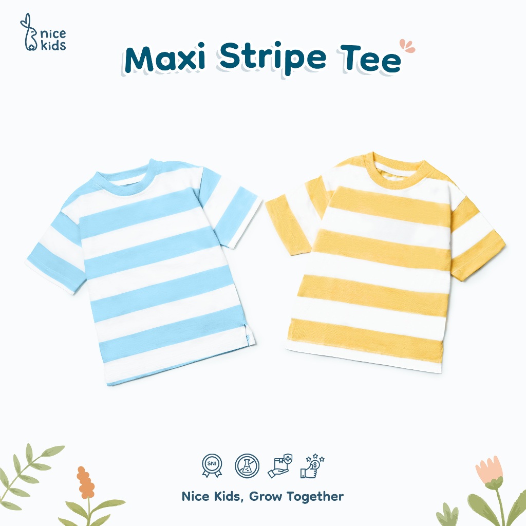 Nice Kids - Maxi Stripe T-Shirt Kaos Anak Unisex (1-6 Tahun)