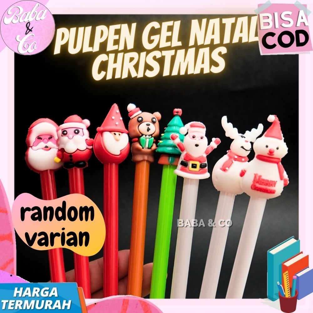 

PEN GEL NATAL SANTA PEN GEL UNIK PULPEN MURAH BOLPEN LUCU ALAT TULIS SEKOLAH KANTOR