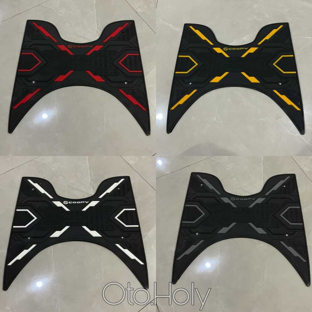 KARPET KAKI SCOOPY / PIJAKAN KAKI / ALAS KAKI SCOOPY NEW WARNA KARET TEBAL SCOOPY NEW 2020-2021-2022