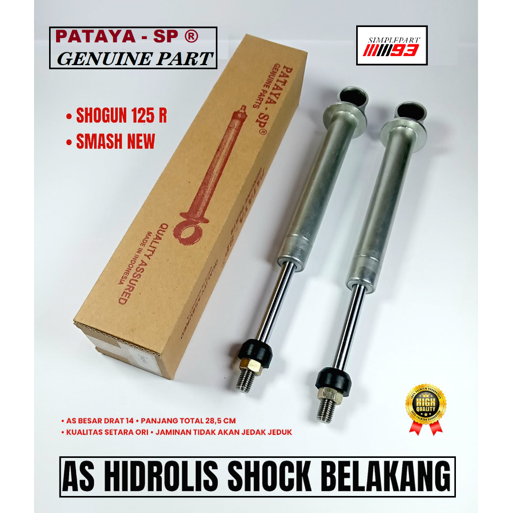 AS HIDROLIS SHOCK SHOK SKOK BELAKANG [ PATAYA ] MOTOR SUZUKI - SHOGUN 125 R , SMASH NEW
