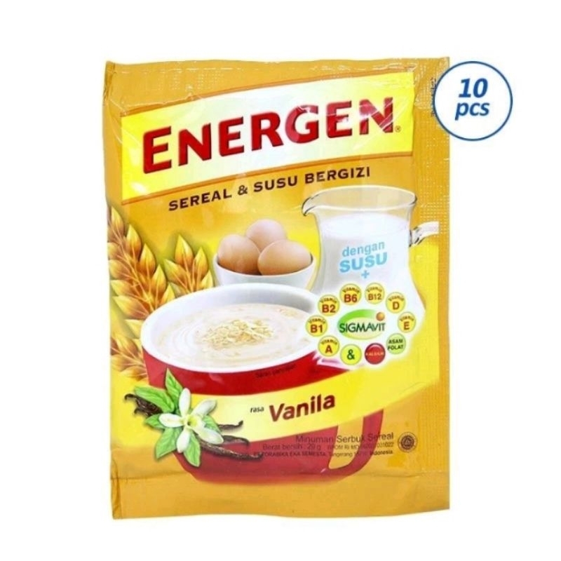 

Energen vanilla 1 renceng isi 10