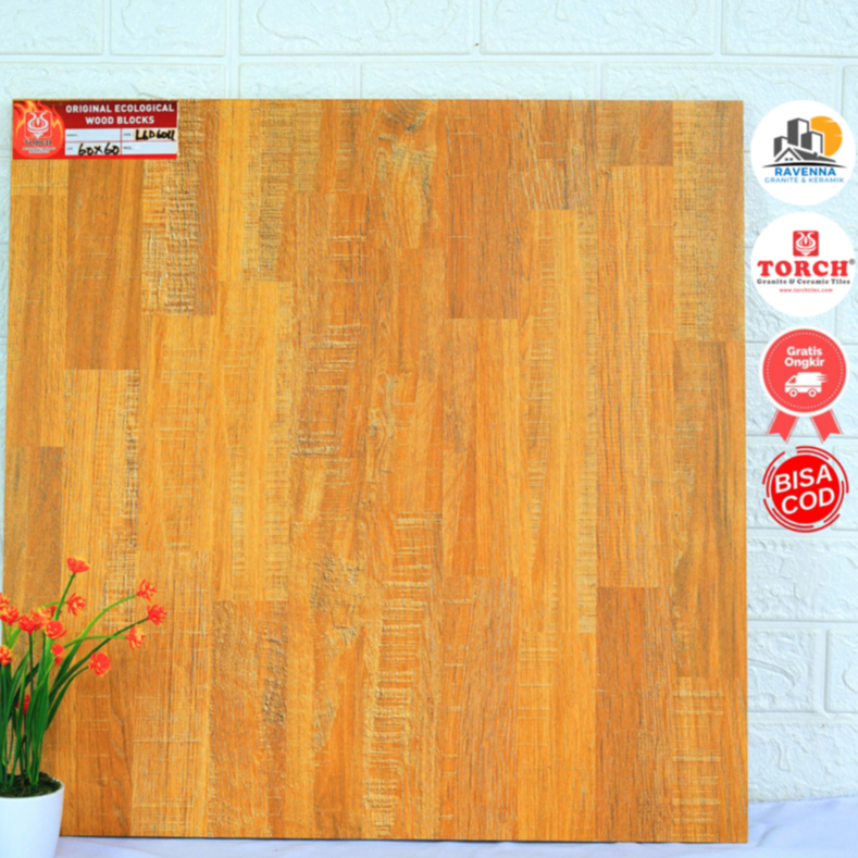 Granit Lantai Torch 60x60 Wood Series L6D6011 Free Ongkir