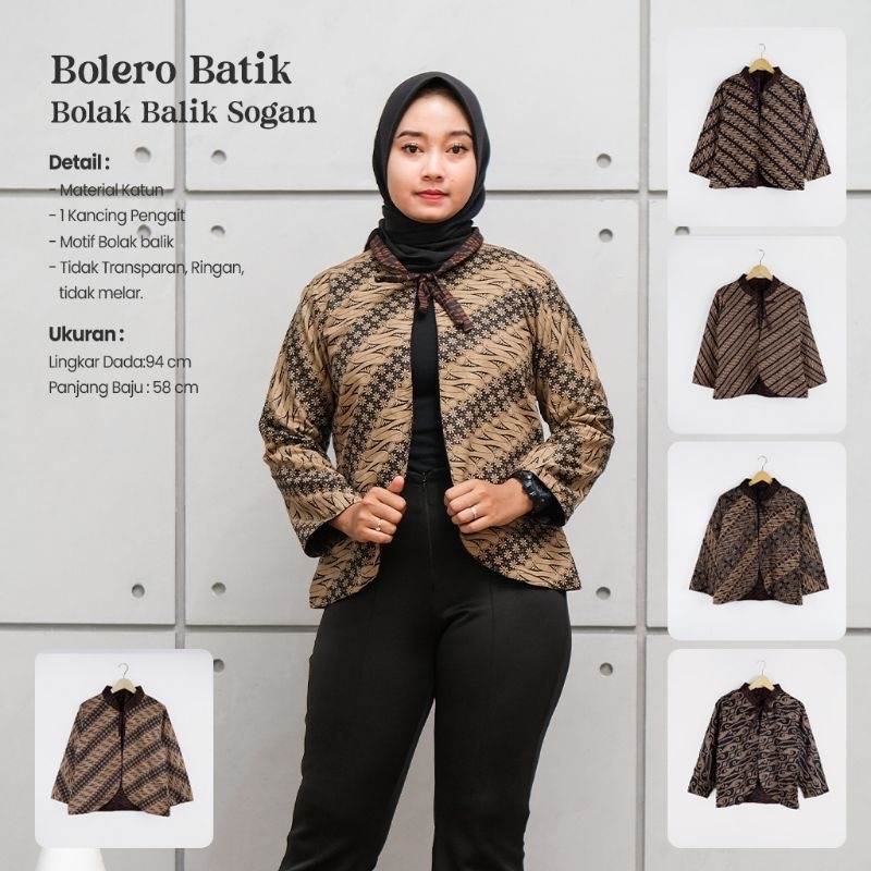 Bolero Batik Motif Bolak Balik - Naira Batik