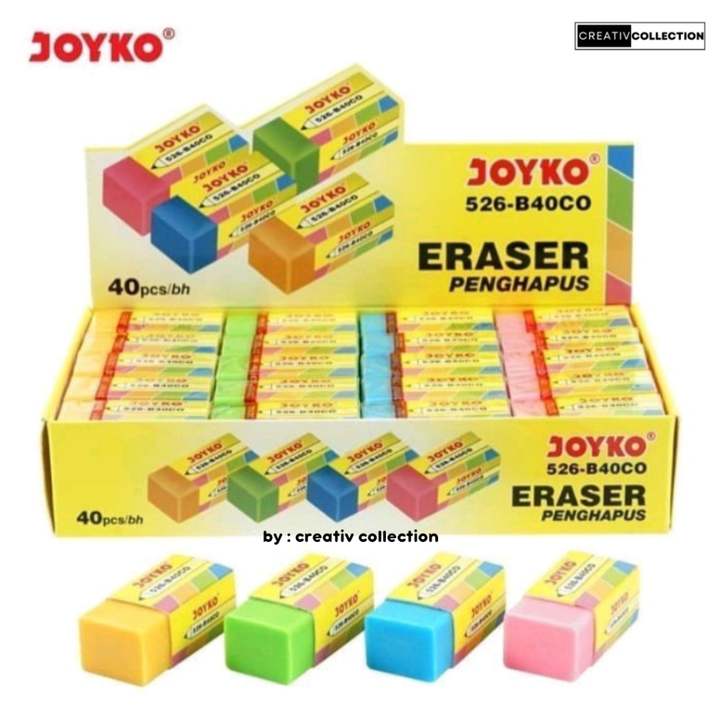 

Eraser / Penghapus Kecil Joyko B-40CO Warna-Warni (1 pcs)
