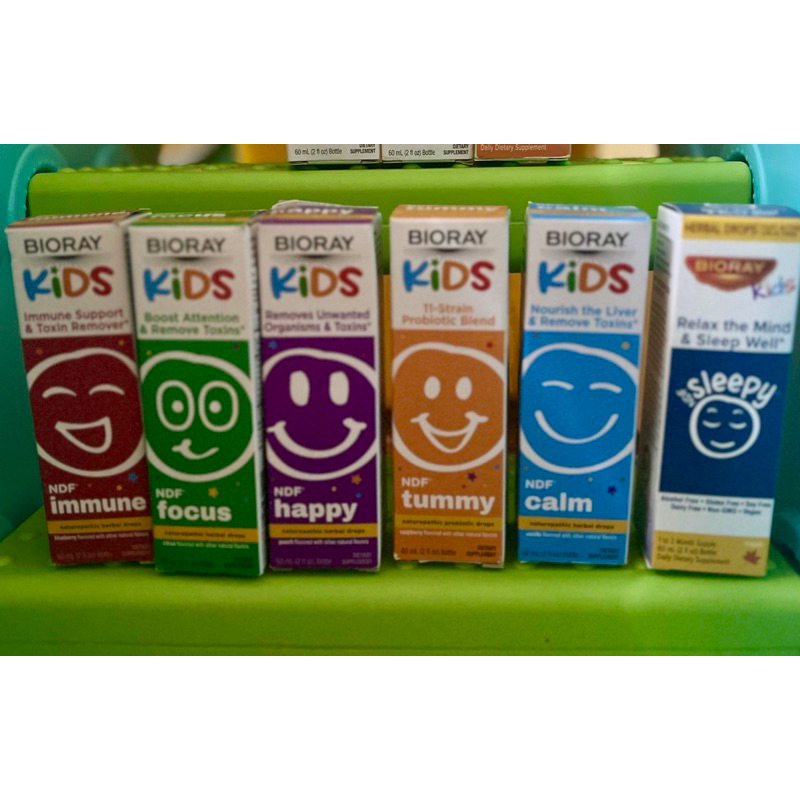 Bioray NDF tummy , Immune, Happy, Focus , Calm , Sleepy 60 ml