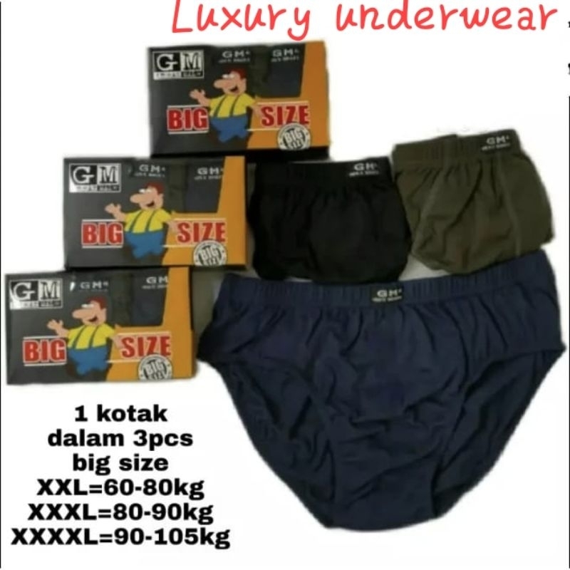 Agree Celana dalam Pria KATUN BIG SIZE Cd Cowok JUMBO Original