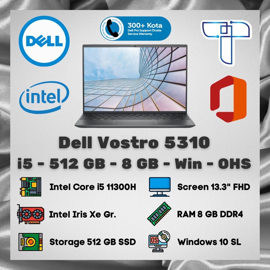 Notebook Laptop Dell Vostro 13 5310 - i5 - 512 - 8 - WIN - OHS