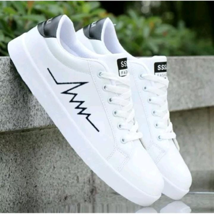 Sepatu Pria Sepatu Putih Pria Sneakers Pria Sepatu sneakers Pria Sepatu Putih Hitam Pria Sepatu SP 1