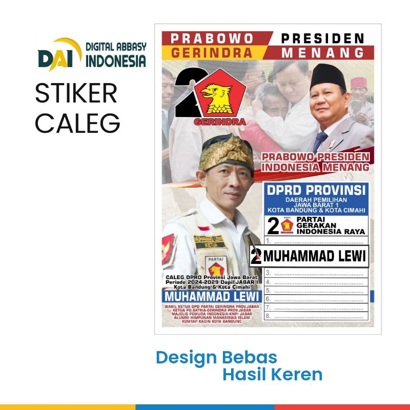 

Stiker Caleg/Stiker Kampanye Partai