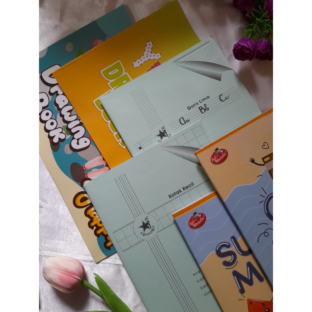 

PAKET BUKU TULIS KUMPLIT MURAH BUKU GAMBAR BUKU GARIS 5 BUKU KOTAK