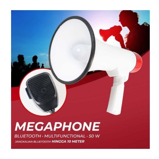 Megaphone Pengeras Suara Toak Bluetooth Voice Recorder Microphone