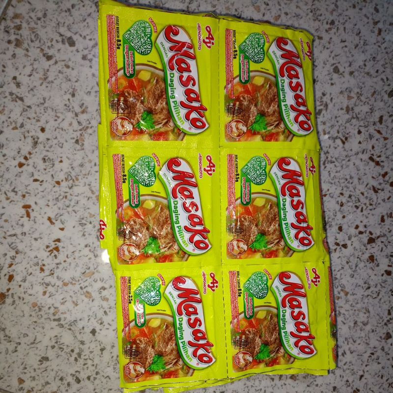 

masako, bumbu kaldu penyedap rasa sapi kemasan 8.5g (12pcs)