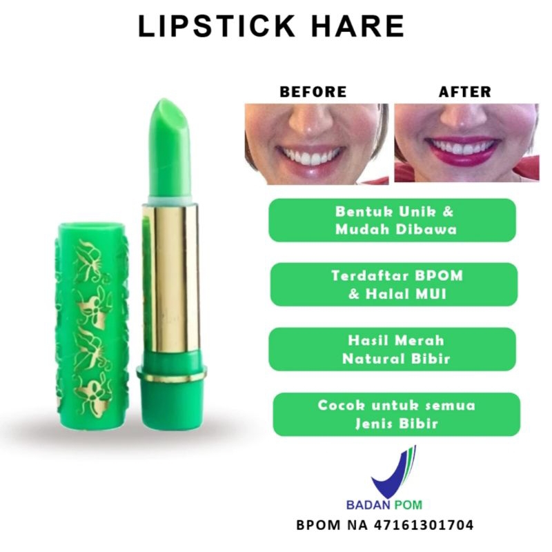 Lipstik Hare / Lipstik Arab Original / Lipstik Arab Hijau