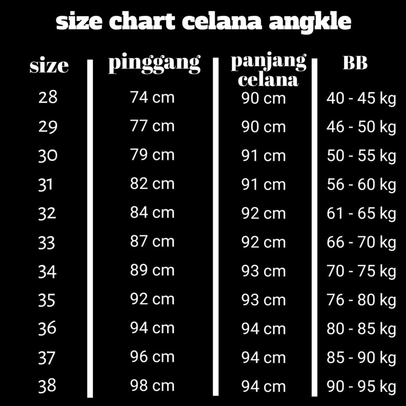 INSAGA Angkle Pants Pria Formal Angkle Pants Slimfit Celana Bahan Celana Formal