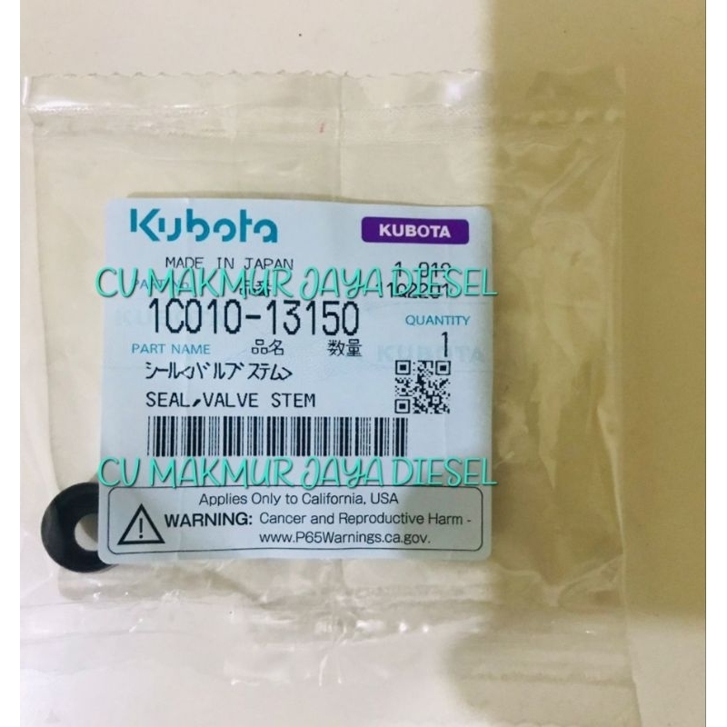 Seal Klep,Valve Seal D1105 1C010-13150 Kubota Genuine