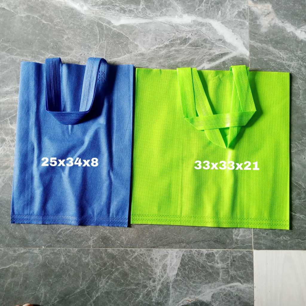 

Tas Spunbond Handle uk 25x34 / 33x33 / Goodie Bag / Tas Kain Kantong Polos Goodiebag Souvenir Hampers Ultah