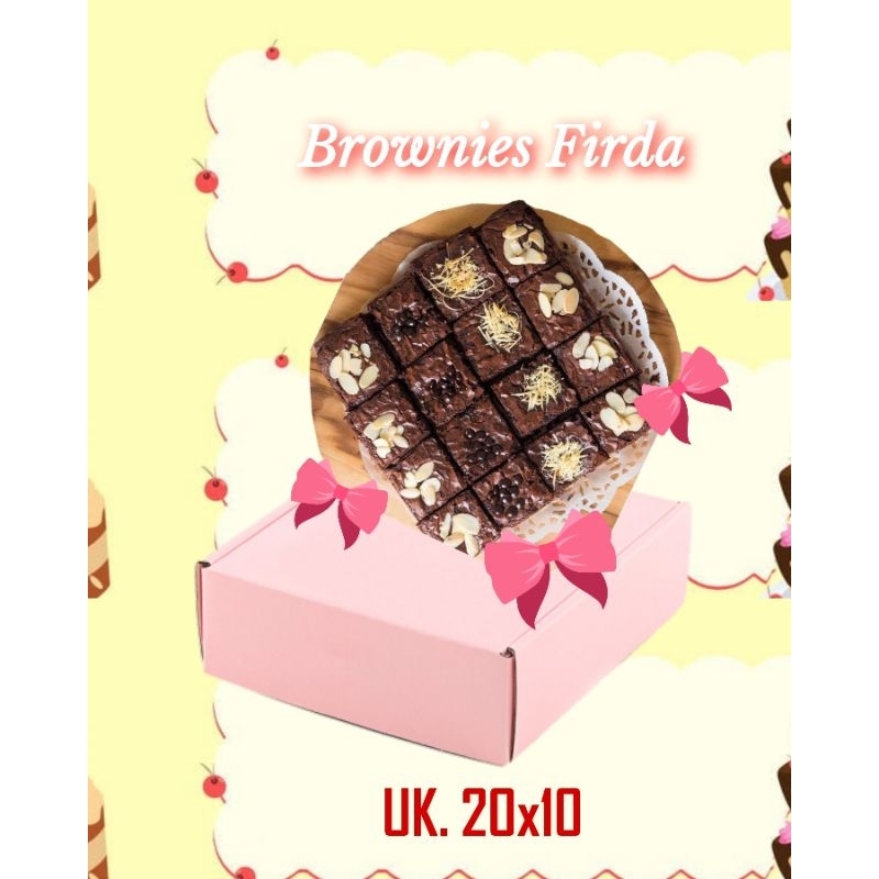 

Fudgy brownies ukuran 10x10 isi 9