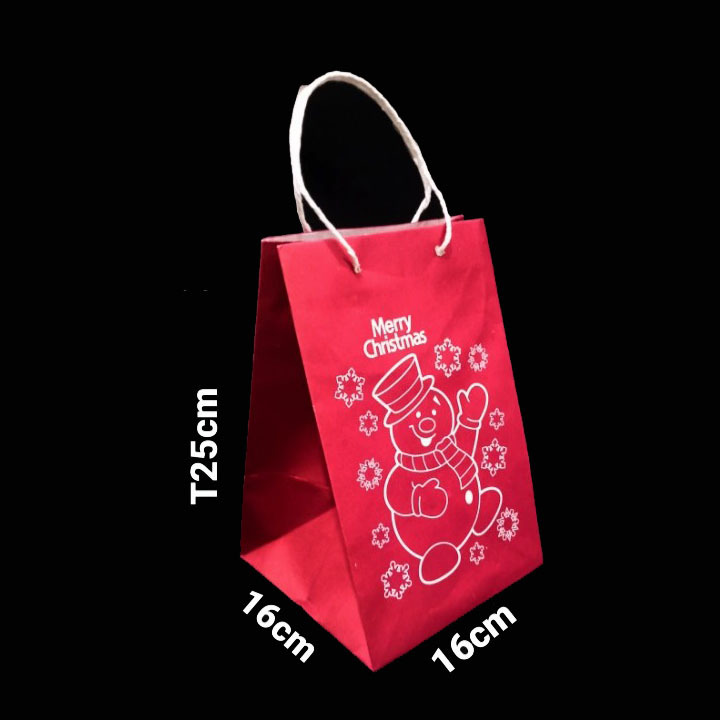 

(10 pcs) paperbag natal merah goodie bag kemasan toples 500gr isi 3 hantaran christmas xmas ukuran 16x16x25cm