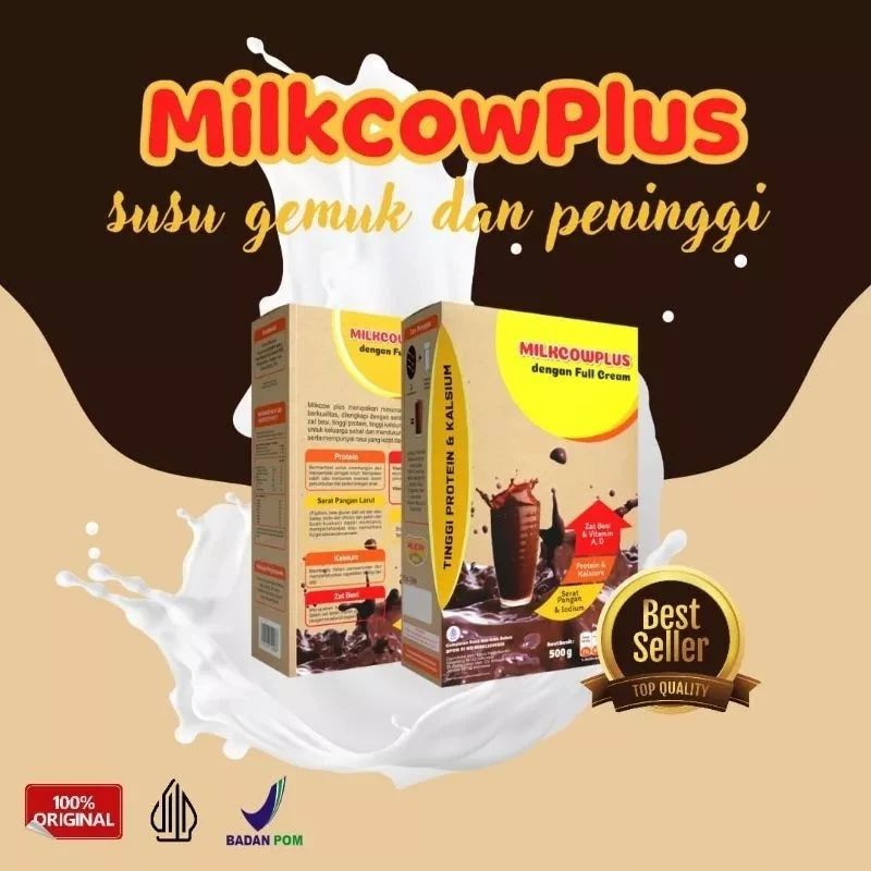 

Susu Milkcowplus Rasa Coklat Susu Penggemuk dan Peninggi Badan 500 gram