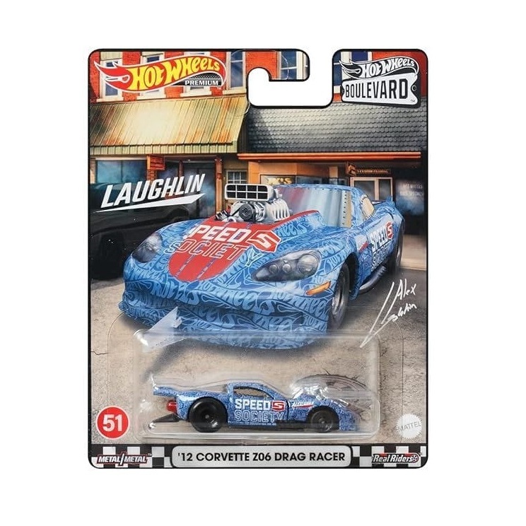 HOT WHEELS BOULEVARD 12 CORVETTE Z06 DRAG RACER BIRU