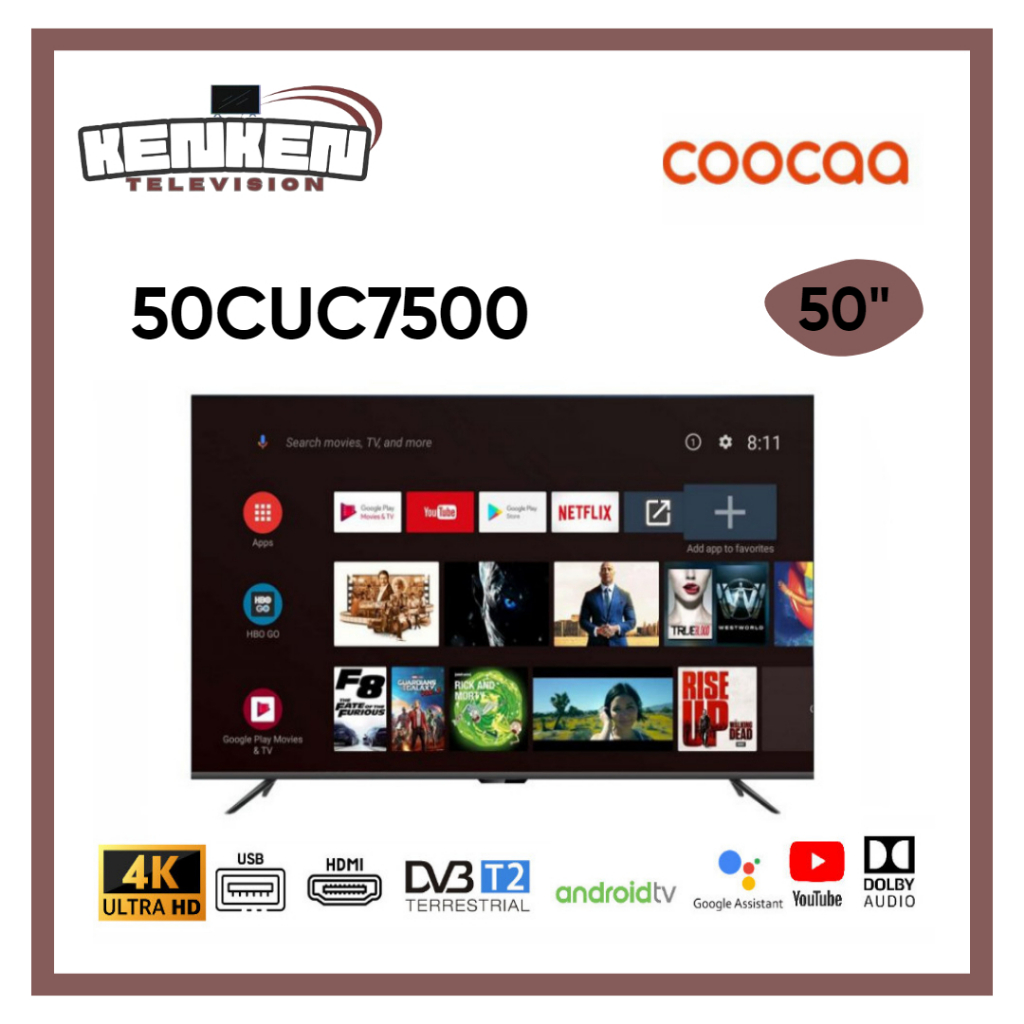 TV LED Coocaa 50CUC7500 LED Coocaa UHD 4K 50 Inch Android TV