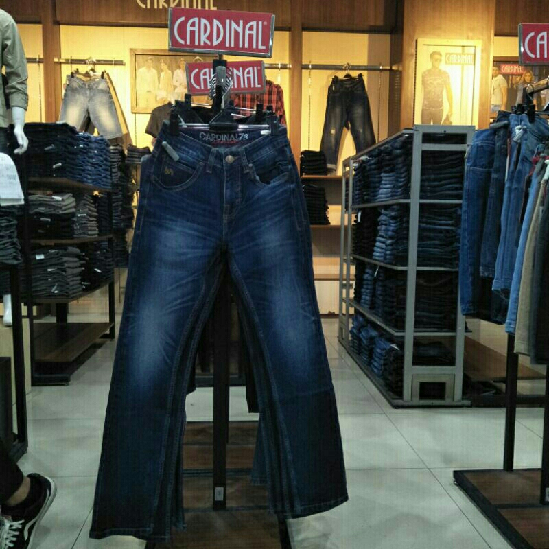 cardinal celana panjang jeans pria slimfit stretch original brand cardinal jeans