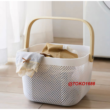 Keranjang Plastik Basket / Keranjang Baju Kotor / Keranjang Multifungsi Ukuran Sedang