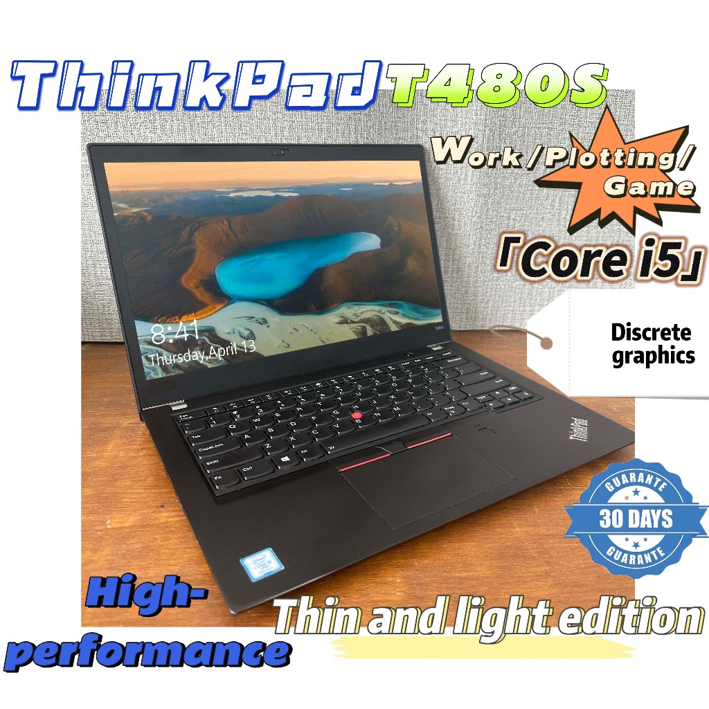 Laptop Lenovo Thinkpad T480/T480S Intel Core i5 GEN 8 SSD/HDD 128/256GB - Second Murah Bergaransi Bekas IPS US Keybroad  backlight