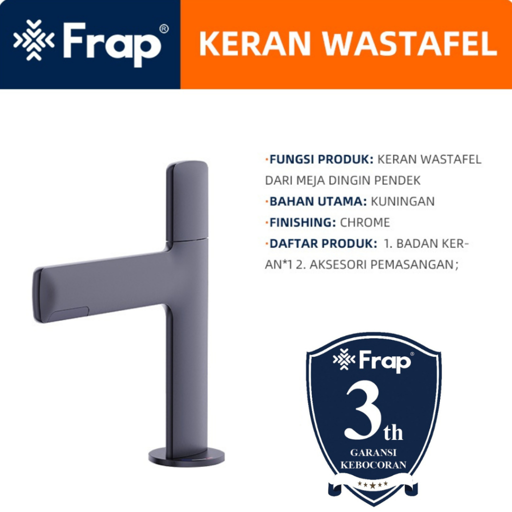 FRAP IF1052-86 Keran Wastafel Slim Series Kuningan / Red dot winner | IF Design Award 2020