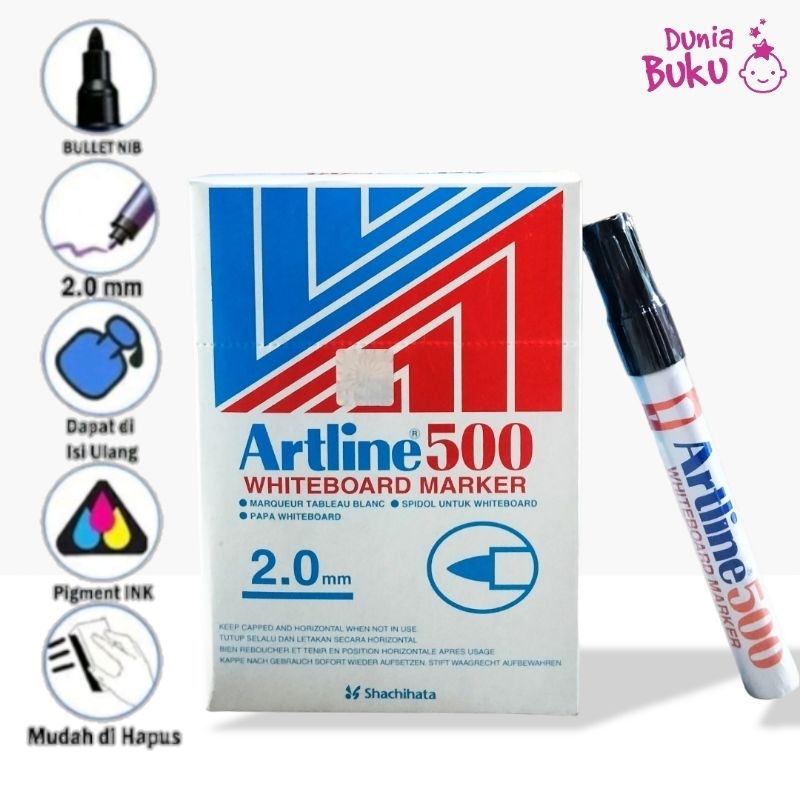 

[ 1 BOX / 12 PSC ) Spidol Artline Marker 500