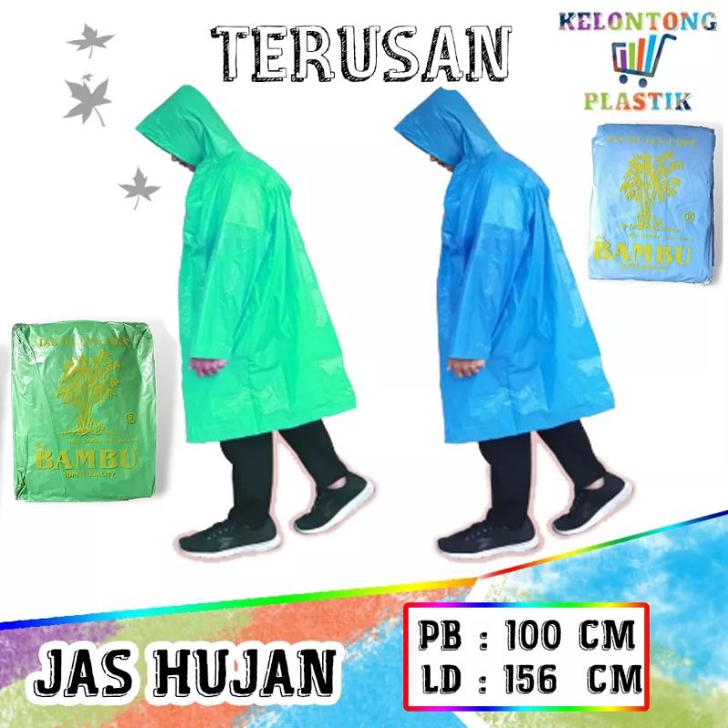 jas hujan plastik tebal LDPE