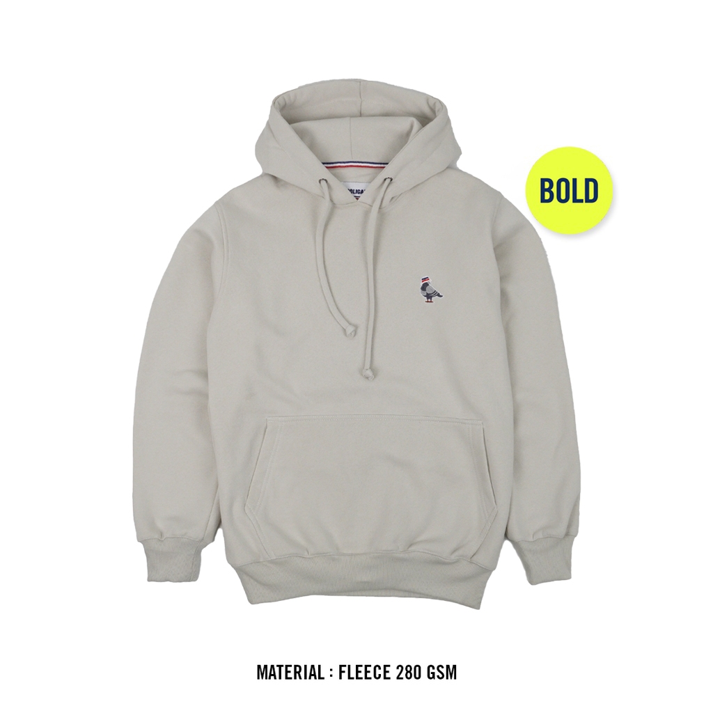 ORIGINAL HOOLIGANS HOODIE BOLD PIGEON LIGHT GRAY